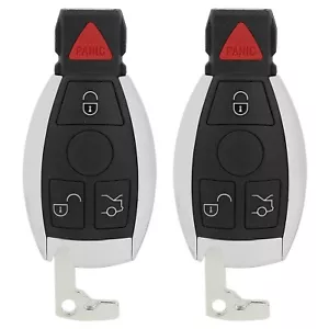 2x For 2006-2015 Mercedes Benz C/E/G/S/R/ML/CL Remote Key Fob Uncut Shell Case - Picture 1 of 5