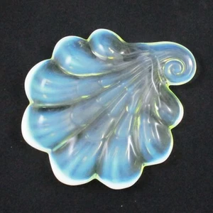 DUNCAN MILLER #130 SANIBEL MINT TABLETT IN VASELINE OPALISIEREND GLAS ?SALATTELLER - Bild 1 von 5