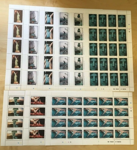 FULL SHEETS Sierra Leone 1987 823-31 - Statue of Liberty  - Set of Sheets - MNH Cover