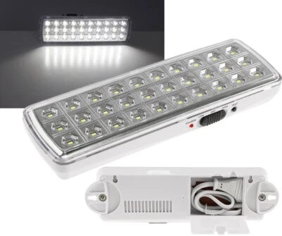 CHILITEC LED Akku Notleuchte Notbeleuchtung Sicherheitsleuchte mit 30 LED's 21505