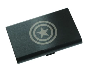 Cartera con tarjetero de crédito Marvel Capitán American de acero inoxidable para hombres de negocios - Imagen 1 de 7