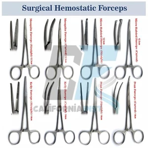 Surgical Hemostat Forceps Artery Clamp Hemostatic Scissor Needle Holder - Picture 1 of 30