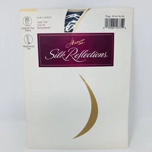 HANES "Silk Reflections" Control Top Barely Black Size EF Pantyhose, Style 718 - Picture 1 of 2