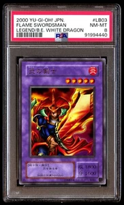 PSA 8 NM Mint Flame Swordsman LB-03 Legend Blue-Eyes White Dragon 2000 Japanese - Picture 1 of 2