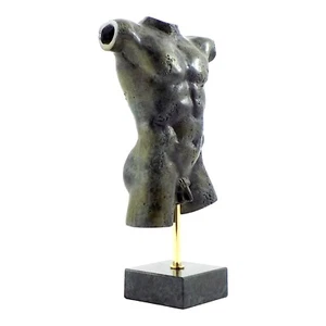 Torso Nude Male Body Statue Sculpture Museum Real Bronze Metal Art - Picture 1 of 5