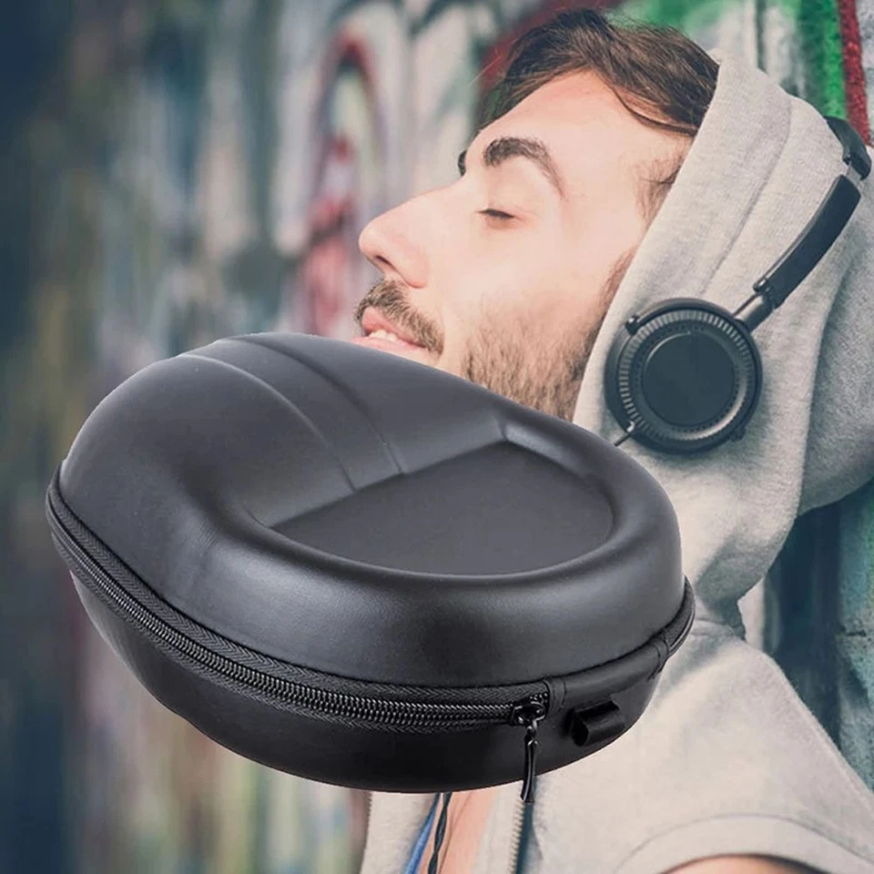 Headphone Case Hard Case Headphone Pouch Headset Storage Bag Shockproof Box - Image 1 of 4