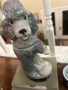 Vintage James Beam- White/Gray Poodle Empty Liquor Bottle 1970 Regal China! Used - Picture 1 of 9