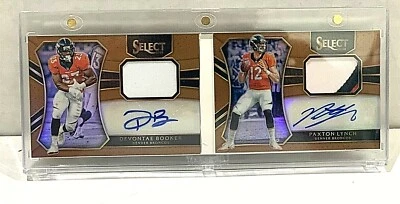 2016 Select Paxton Lynch Devontae Booker Rookie Patch Auto Broncos  - Image 1 of 2