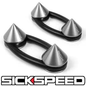 POLISHED SPIKED ALUMINUM BUMPER QUICK RELEASE FASTENERS KIT FOR TRUNK HATCH P10 - Photo 1 sur 1