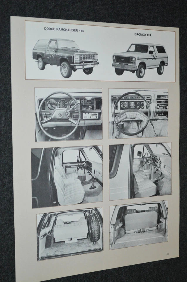 Dodge Ramcharger 1982 4x4 vs Bronco original Detroit auto show primer vistazo anuncio 82 Foto 1 de 1