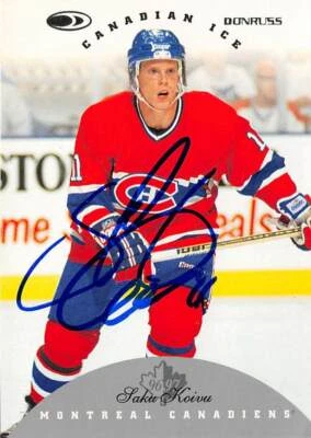 Saku Koivu autographed Hockey Card (Canadiens) 1996 Donruss Canadian Ice #40 - Image 1 of 2