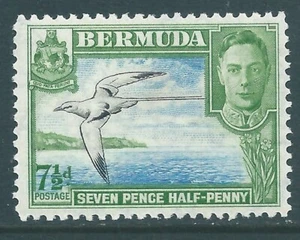 BERMUDA 1943 George VI mint 7.5d 'White Tailed Tropic Bird' SG114bc - Picture 1 of 2