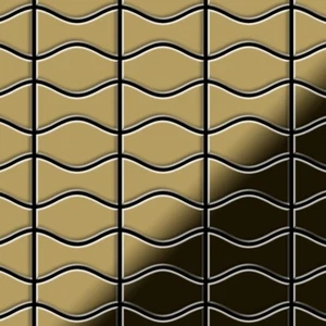 Azulejo de mosaico metal macizo titanio alto brillo oro 1,6 mm Kismet & Karma-Ti-GM - Imagen 1 de 4