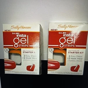 Sally Hansen Salon Insta Gel Strips Manicure Starter Kit 2 Packages NEW Red Lips - Picture 1 of 8