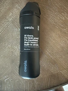 Owala FreeSip Insulated Stainless Steel Water Bottle 24 oz. Very Very Dark Black - Picture 1 of 4