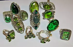 PERIDOT rings Huge choice in 925 silver statement fashion size Choice UK post - Picture 1 of 61