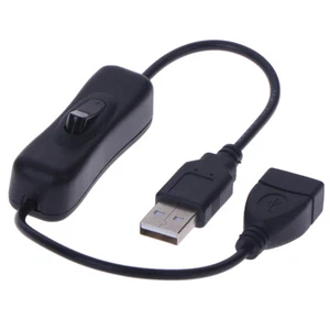 1* USB 2.0 A Male to A Female Extension Extender Cable With 'Switch ON/OFF C& JW - Zdjęcie 1 z 8