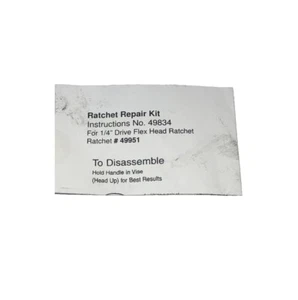 NUEVO Kit de reparación de trinquete Craftsman 1/4" #49834 para trinquete de cabeza flexible 49951 - Imagen 1 de 2