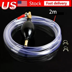 Oil Water Fuel Transfer Hand Pump Gas Transfer Siphon Pump Gasoline Siphone Hose - Picture 1 of 8