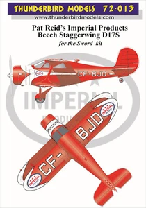 72-014 - Thunderbird Models 1:72 Imperial Products Beechcraft Staggerwing D17S - Picture 1 of 2