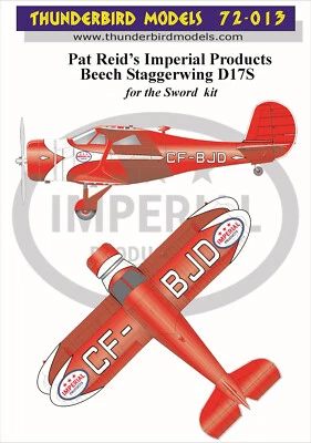 72-014 - Thunderbird Models 1:72 Imperial Products Beechcraft Staggerwing D17S - Image 1 of 2