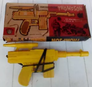 RARISSIMA MITRAGLIATRICE THOMPSON GIOCATTOLO PLASTICA ARGENTINA VINTAGE CON SCATOLA ORIGINALE - Foto 1 di 6