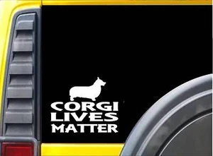 Corgi Lives Matter Sticker k116 6 inch pembroke dog decal - Picture 1 of 1