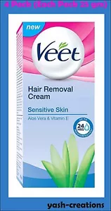 4 Pack-Veet Hair Removal Cream,Sensitive Skin-50gm- With Aloevera For Female. - Picture 1 of 3