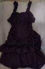 Women Gothic Victorian  Ballgown Steampunk Industrial Age Dress Purple Size M