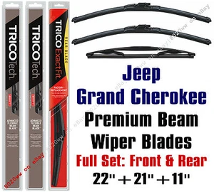 Limpiaparabrisas delantero y trasero Jeep Grand Cherokee 2014+ paquete de 3 limpiaparabrisas 19220/19210/11A - Imagen 1 de 1
