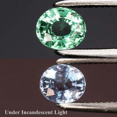 💎 Alejandrita verde natural ovalada de 0,30 quilates 4,2 x 3,5 mm VS Foto 1 de 4