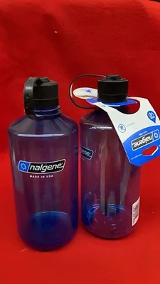 Nalgene 32 oz. Botella de agua boca estrecha - azul, dos Foto 1 de 3