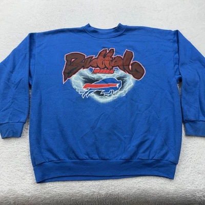 Sudadera Atlética De Colección Años 90 Buffalo Bills Logo 7 Azul XL Hombres NFL Fútbol EE. UU. Foto 1 de 4