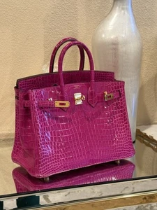 Birkin 25 Rose Schzerade GHW 2020 Crocodile - Picture 1 of 12