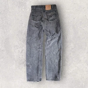 Vintage 90s Levi's 550 Black Orange Tab Jeans Mens 29x30 Relaxed Fit Distressed - Picture 1 of 2