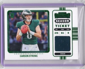 Panini Contenders 2022 - Muestras de boletos de novato Carson Strong #RSV-CST variación - Imagen 1 de 2