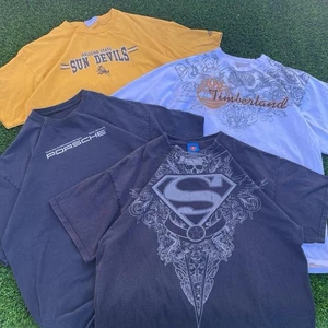 Retro Vintage Mystery T-Shirt Bundle (3-PACK) 80s 90s 00s Thrifted Tees S-XXL - Picture 1 of 11