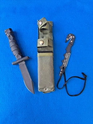 Ontario USA ASEK Fixed Blade Pilot Aircrew Survival Egress Knife Sheath OEF OIF - Image 1 of 4