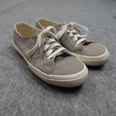 Ralph Lauren Tenis Mujer 6.5 Jolie Lino Con Cordones Gris Moda Informal Foto 1 de 4