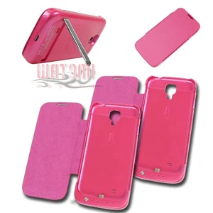 2X 3500MAH EXTERNAL BACKUP BATTERY POWER BANK CASE COVER PINK FOR GALAXY S4 - Photo 1 sur 1