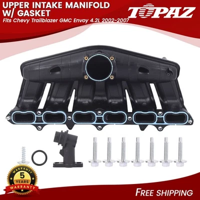 Upper Intake Manifold w/ Gasket Fits Chevy Trailblazer GMC Envoy 4.2L 2002-2007 - Image 1 of 4