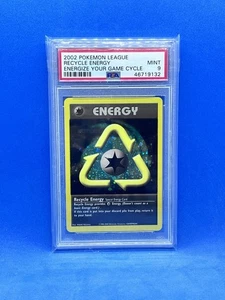 2002 Pokemon League Energize Your Game Recycle Energy PSA 9 Mint - Picture 1 of 2