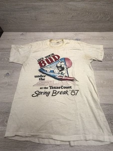 Bud Spuds Mackenzie 1987 Spring Break Texas Vintage T-Shirt XL Single Stitch - Picture 1 of 18