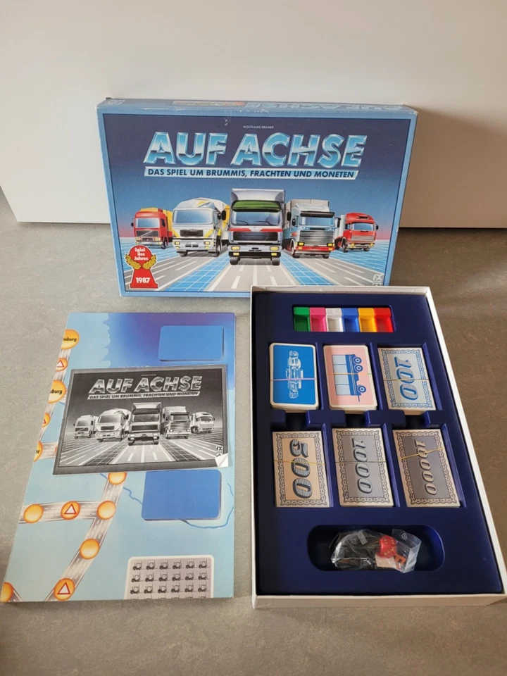 FX Schmid: 1987 Auf Achse Das Spiel um Brummis, Frachten und Moneten komplett * - Bild 1 von 4