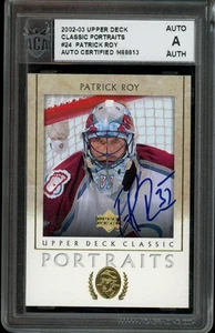 2002-03 Upper Deck Patrick Roy Classic Portraits Auto ACA Certified - Picture 1 of 2