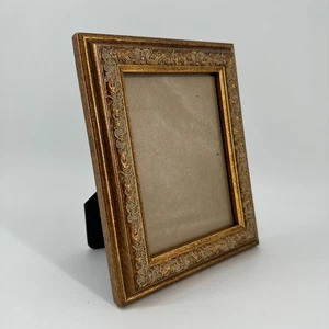 Vintage 5x7 Gold Ornate Tabletop Picture Frame Carved Scroll Design - Picture 1 of 7