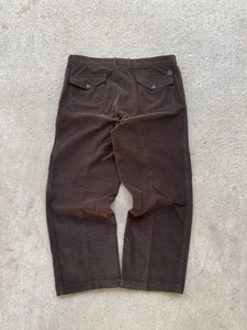 Boss Hugo Boss Pants Mens 38R Brown Corduroy Roman Straight Leg Casual Retro - Picture 1 of 12