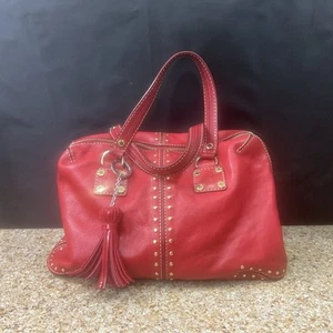 Michael Kors Schultertasche Astor Medium Nieten Leder rot *LESEN* - Bild 1 von 8