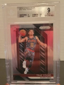 Trae Young 2018-19 Panini Prizm Rookie Red Hawks RC /299 BGS 9 Q2620 Tiny Damage - Picture 1 of 6