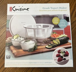 New Euro Cuisine 2 Quart Greek Yogurt Maker w/ Recipes Model #GY50 BPA Free - Picture 1 of 10